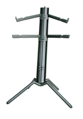 K&M 18860 Spider Pro Double Tier Keyboard Stand Front View