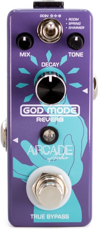 Arcade Audio God Mode Reverb Pedal Front View