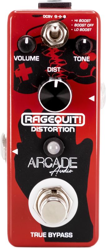 Arcade Audio RageQuit Distortion Pedal Front View