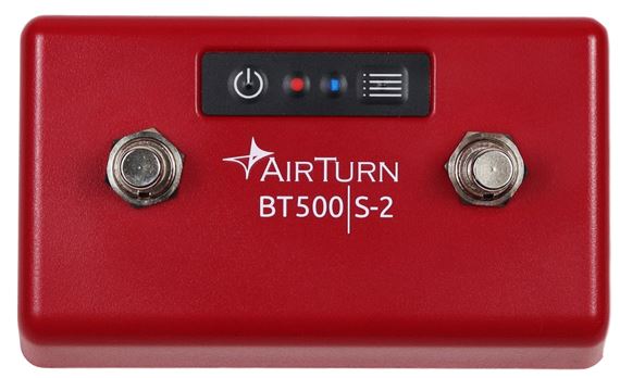 Airturn BT500S-2 Wireless Controller with Two Pedals Front View