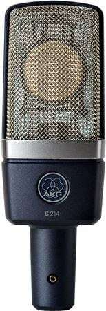AKG C214 Professional Cardioid Large Diaphragm Condenser Microphone Front View