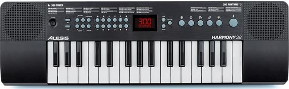 Alesis Harmony 32-Key Digital Keyboard with 300 Sounds and USB Cable Front View