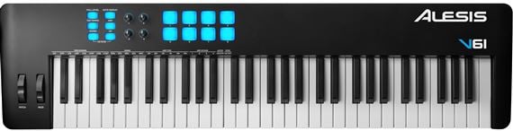 Alesis V61 61-Key USB MIDI Controller Keyboard Front View