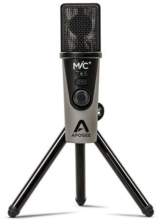 Apogee MiC Plus USB Microphone for iPad Mac and Windows Front View