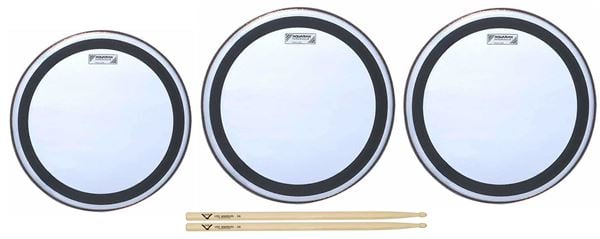 Aquarian Performance 2 Clear 10 12 14 Inch 5A Wood Drumsticks PAK Front View