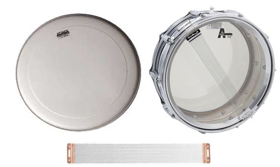 Attack 1-Ply Tone Ridge Medium Coated Drum Head and SS14 Head and Wires