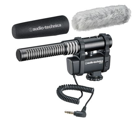 Audio-Technica AT8024 Mono/Stereo Camera Mount Shotgun Microphone Front View