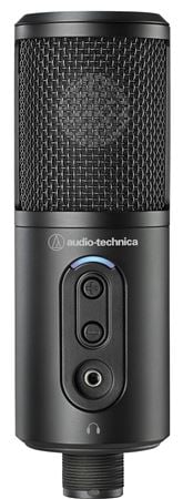 Audio Technica ATR2500X-USB Cardioid Dynamic USB Microphone With Stand Front View