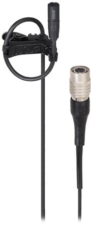 Audio Technica BP899cW Omni Condenser Lavalier Microphone Front View