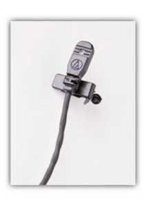 Audio-Technica MT830cW Omni Condenser Lav Mic For AT Unipack Beige Front View