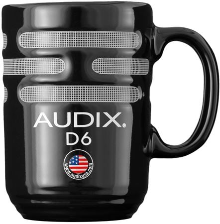Audix D6 Kick Drum Microphone Coffee Mug Black Front View