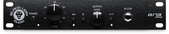 Black Lion Audio B173 mk2 Microphone Preamp Front View