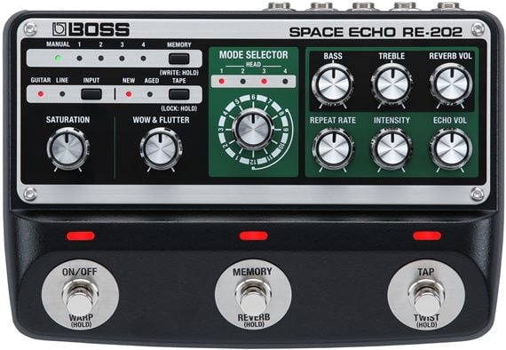 Boss RE-202 Space Echo Pedal Front View