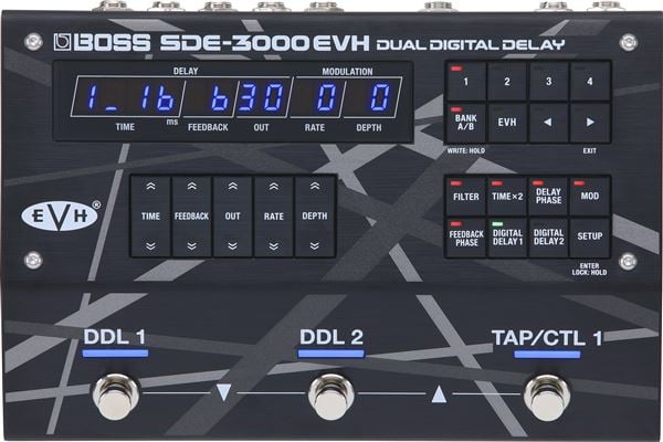 Boss SDE-3000EVH Dual Digital Delay Pedal Front View