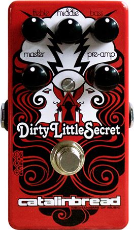 Catalinbread Dirty Little Secret Red Overdrive Pedal Front View