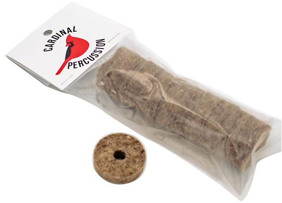 Cardinal Percussion CF10 Standard Cymbal Felt 10 Pack Front View