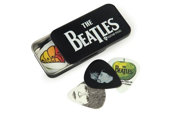 D'Addario Beatles Logo Signature Guitar Pick Tin Front View
