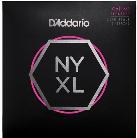 D'Addario NYXL45130 Nickel Wound 5-String Bass Strings Front View