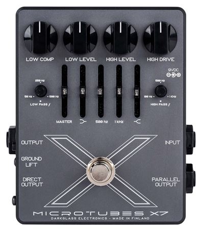 Darkglass Microtubes X7 Multiband Bass Distortion Pedal Front View