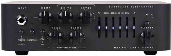 Darkglass M500V2 500 Watt Bass Amplifier Head Front View