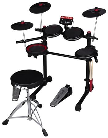 Drum E-Flex Electronic Drum Set with Throne and Sticks Front View