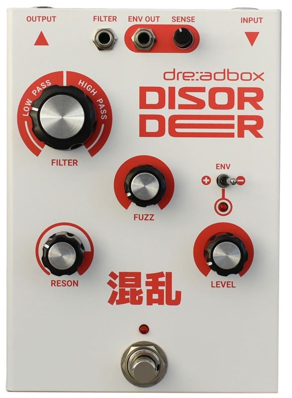 Dreadbox Disorder Analog Fuzz Pedal Front View
