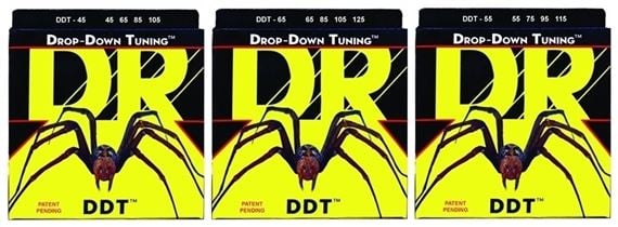 DR Strings DDT Drop Down Tuning Electric Bass Guitar Strings Front View