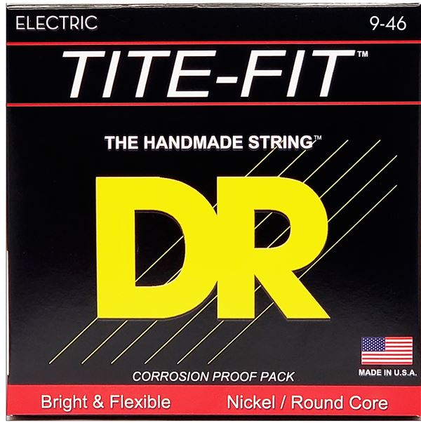 DR Strings LH-9 TITE-FIT Electric Guitar Strings Front View