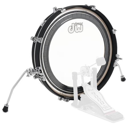 DW Design Series Pancake Gong Drum 20 Inch Black Front View
