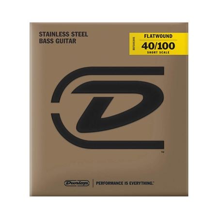 Dunlop Flatwound Bass Guitar Strings Short Scale Front View