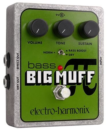Electro-Harmonix Bass Big Muff Pi Distortion Sustainer Pedal Front View