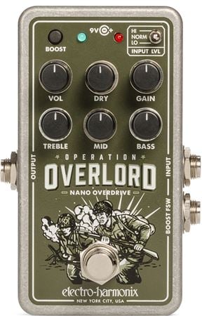 Electro Harmonix Nano Operation Overlord Overdrive Distortion Pedal Front View