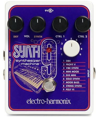 Electro Harmonix SYNTH9 Synthesizer Machine Pedal Front View
