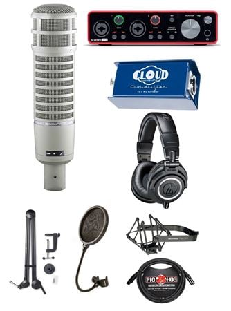 Electro Voice RE20 Microphone Complete Podcast Broadcast Studio Kit