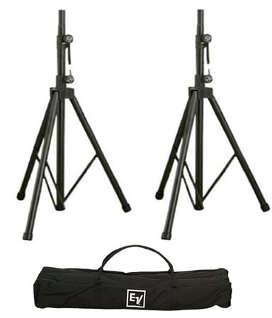 Electro Voice TSP 1 Aluminum Tripod Speaker Stand Pair With Carry Bag