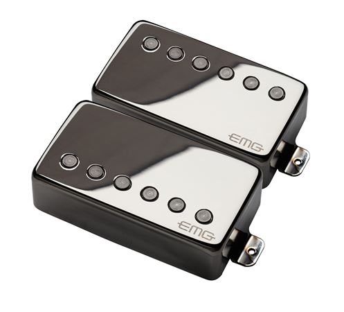 EMG 57 and 66 Humbucker Electric Guitar Pickup Set Front View