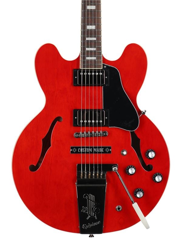 Epiphone LE Joe Bonamassa 1962 ES-335 Guitar Sixties Cherry with Case Body View