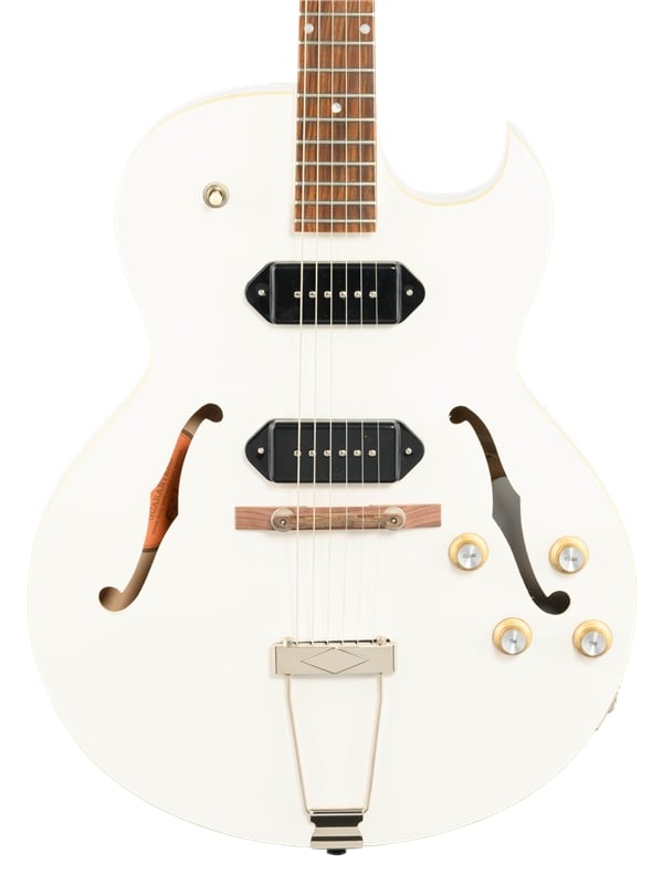 Epiphone LE George Thorogood White Fang ES-125TDC Guitar with Case Body View