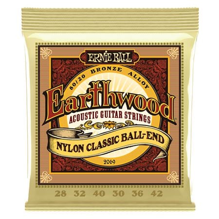 Ernie Ball P02069 Earthwood Folk Nylon Ball End Classical Strings