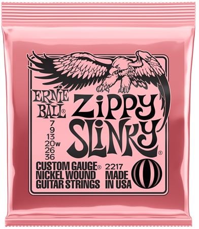 Ernie Ball P02217 Zippy Slinky Electric Strings 7-36 Front View
