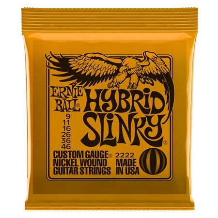 Ernie Ball 2222 Hybrid Slinky Nickel Wound Electric Guitar Strings Front View