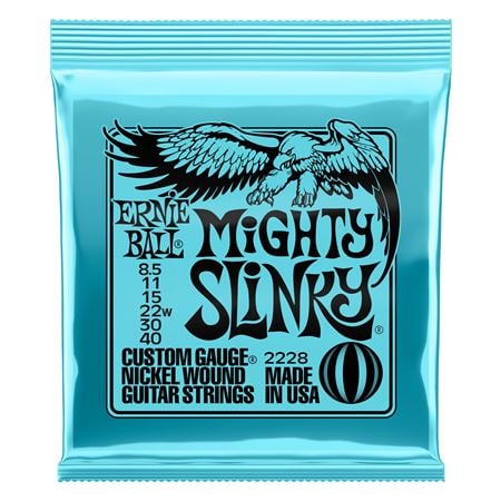 Ernie Ball P02228 Mighty Slinky Electric Guitar Strings Front View