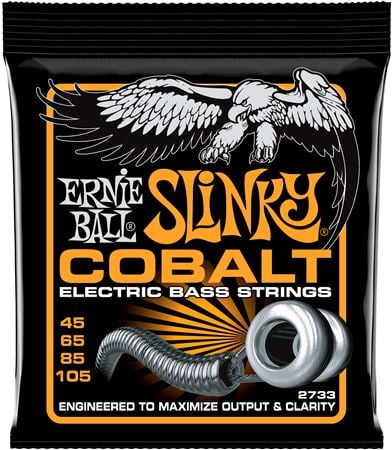 Ernie Ball P02733 Hybrid Slinky Cobalt Electric Bass Strings Front View
