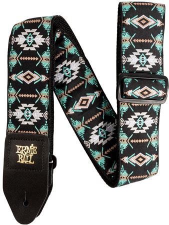 Ernie Ball P05325 Southwestern Turquoise Jacquard Strap Front View