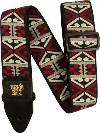 Ernie Ball P05339 Jacquard Guitar Strap Primal Red Front View