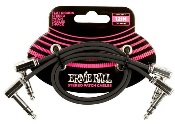 Ernie Ball Flat Ribbon Stereo Patch Cable Front View