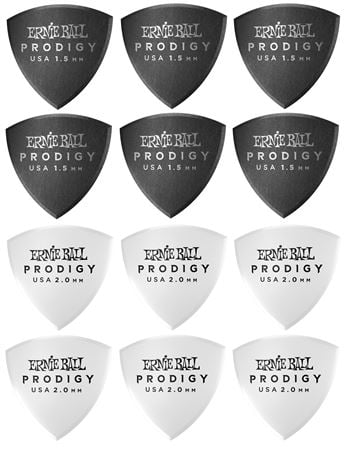 Ernie Ball P09332 Prodigy Large Shield Picks 6 Pack Front View