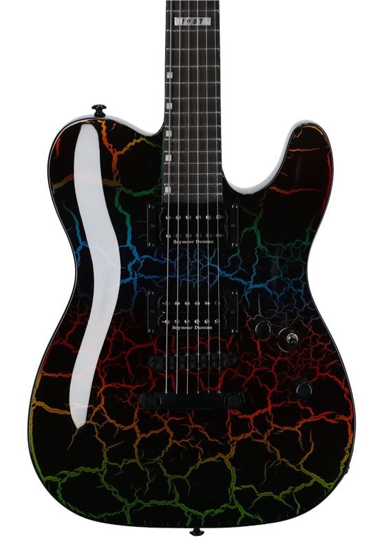 ESP LTD Eclipse '87 NT Electric Guitar Rainbow Crackle Body View