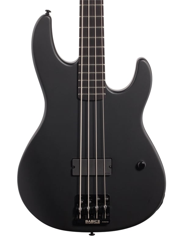 ESP LTD AP-4 Black Metal Bass Front View