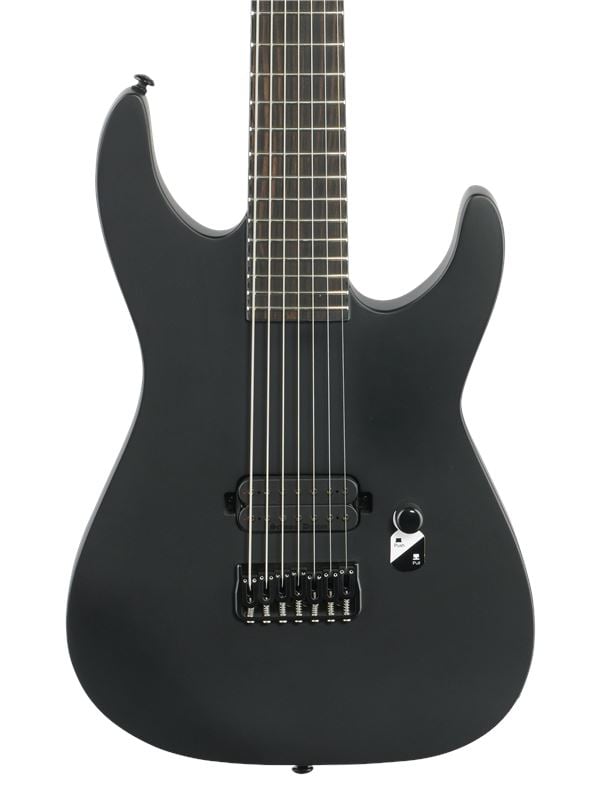 ESP LTD M-7HT Baritone Black Metal Series 7-String Electric Guitar Body View